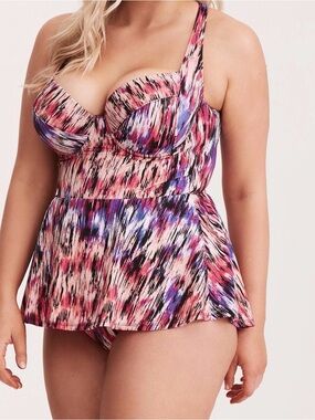Torrid Mirage Peplum One Piece Swimsuit Plus Size 3 / 3X